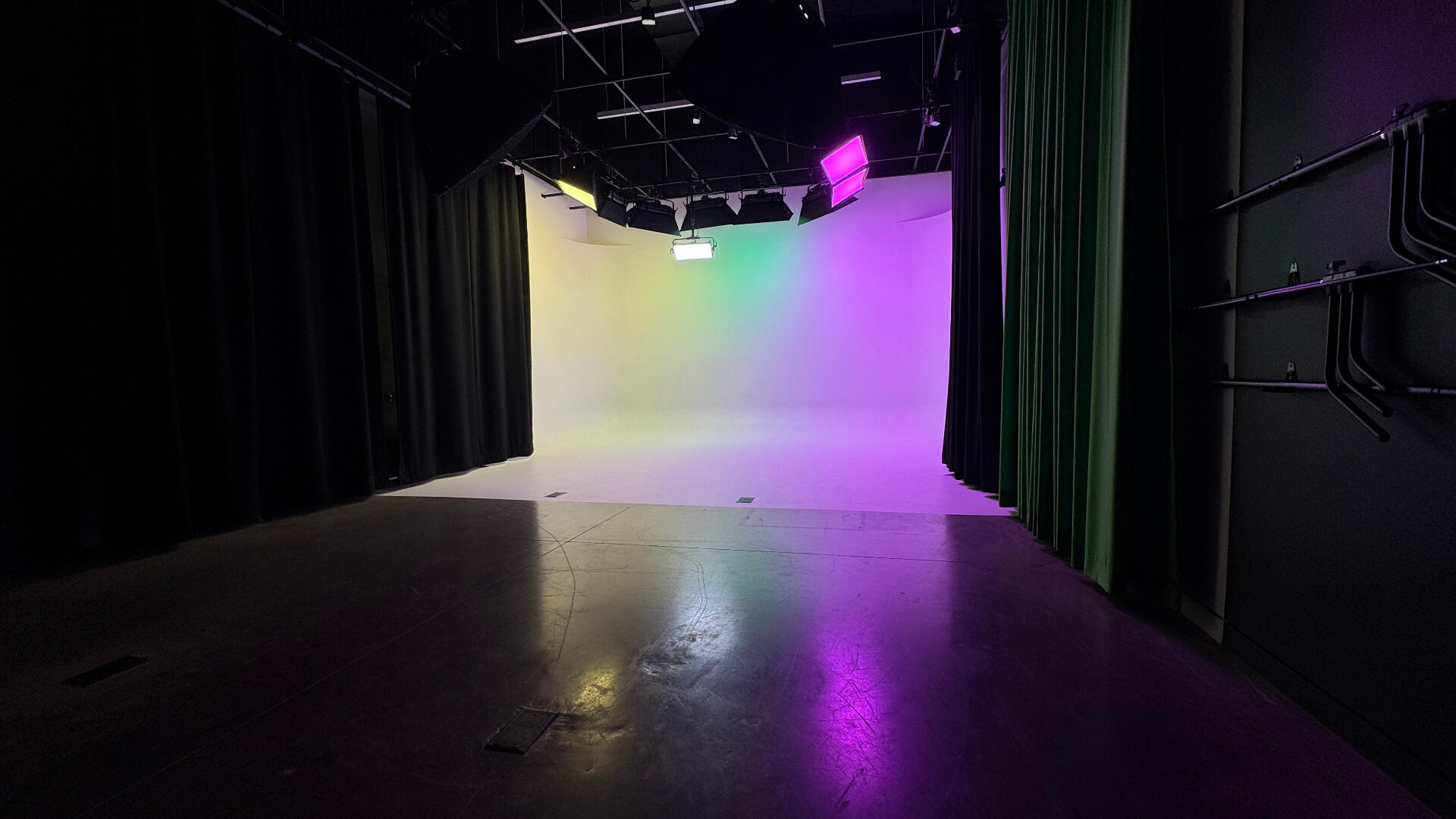 The Stage with full RGB LED lighting at One Oh Four